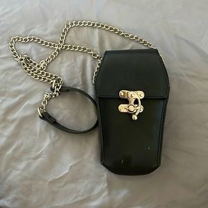 Coffin purse with chain strap